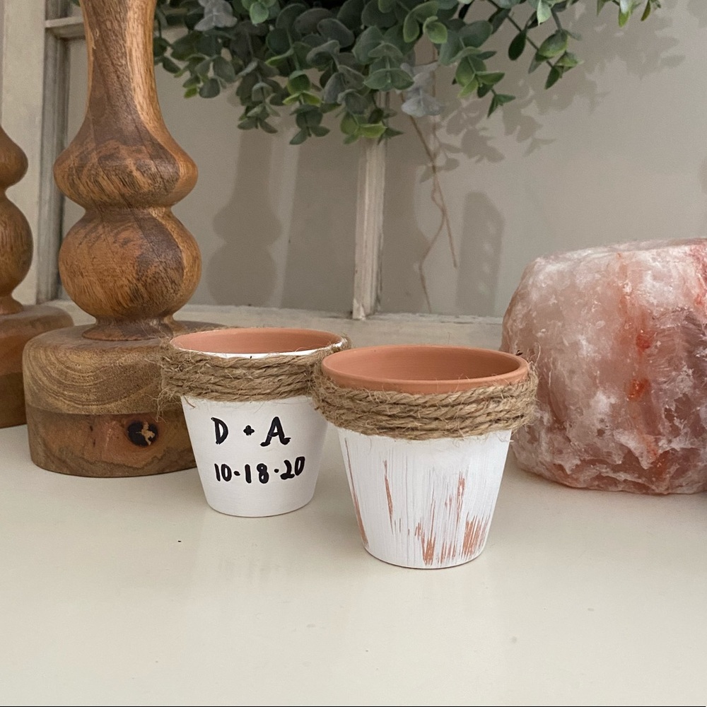 3/$25 Boho mini flower pot